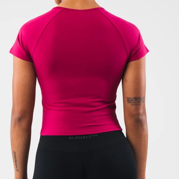 Alphalete Baby Tee - Berry - Picture 2 of 7